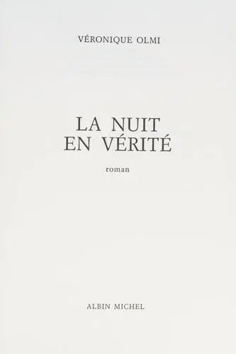 Couverture du livre: La nuit en vérité